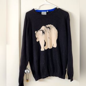 WESC Polar Bear Black Sweater L great condition